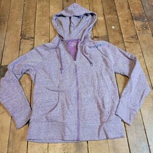 Time and Tru Purple Zip-Up Hoodie Jacket